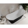 Mexen Celia freistehende Badewanne 170 x 75 cm, weiß/schwarz, weißer Überlauf - 52331707575-20