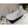 Mexen Celia freistehende Badewanne 170 x 75 cm, weiß/schwarz, Überlauf gold - 52331707575-50