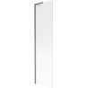 Mexen Next L Badewannenfaltwand, 1-flügelig 50 x 150 cm, Streifen, gebürstetes Gun Gray - 895-050-000-03-09-66