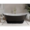 Mexen Celia freistehende Badewanne 170 x 75 cm, weiß/schwarz, Überlauf gold gebürstet - 52331707575-55