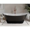 Mexen Celia freistehende Badewanne 170 x 75 cm, weiß/schwarz, Überlauf roségold - 52331707575-60