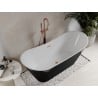 Mexen Celia freistehende Badewanne 170 x 75 cm, weiß/schwarz, Überlauf gebürstetes Kupfer - 52331707575-65