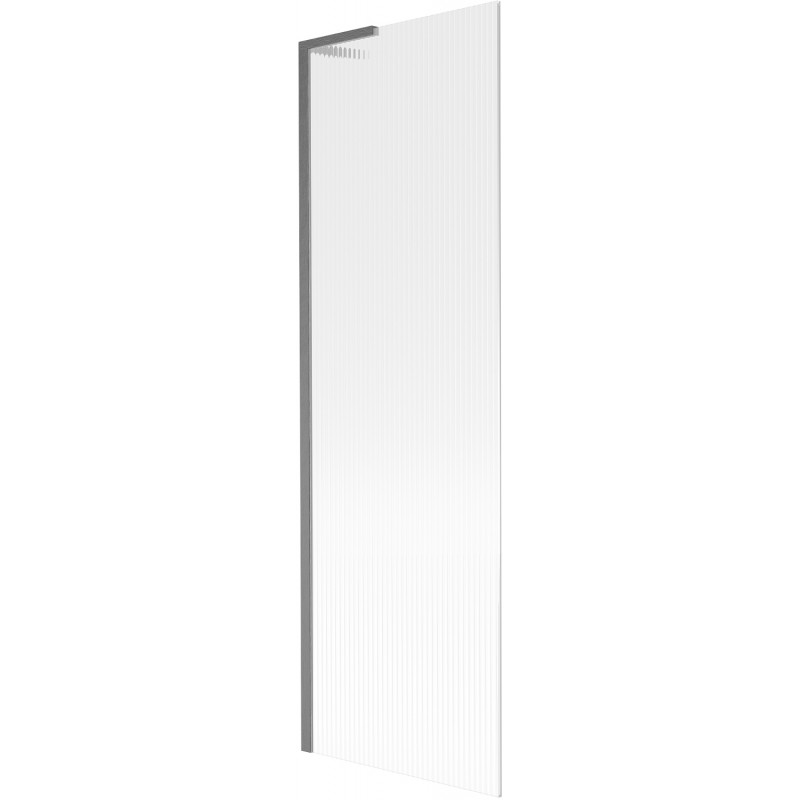 Mexen Next L Badewannenfaltwand 1-flügelig 60 x 150 cm, Streifen, gun gray gebürstet - 895-060-000-03-09-66