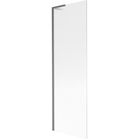 Mexen Next L Badewannenfaltwand 1-flügelig 60 x 150 cm, Streifen, gun gray gebürstet - 895-060-000-03-09-66