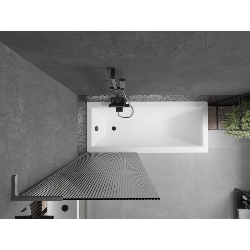 Mexen Next L Duschabtrennung 1-flügelig 70 x 150 cm, Streifen, gun gray gebürstet - 895-070-000-03-09-66