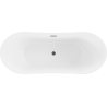Mexen Celia freistehende Badewanne 170 x 75 cm, weiß/schwarz, schwarzer Überlauf - 52331707575-70