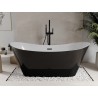 Mexen Celia freistehende Badewanne 170 x 75 cm, weiß/schwarz, schwarzer Überlauf - 52331707575-70
