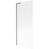 Mexen Next L Badewannenfaltwand, 1-flügelig, 80 x 150 cm, Streifen, gebürstet Gun Gray - 895-080-000-03-09-66