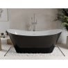 Mexen Celia freistehende Badewanne 170 x 75 cm, weiß/schwarz, Überlauf gebürstetes Nickel - 52331707575-97