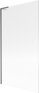 Mexen Next L Badewannen-Faltwand 1-teilig 100 x 150 cm, Streifen, gun gray gebürstet - 895-100-000-03-09-66