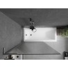 Mexen Next L Badewannen-Faltwand 1-teilig 100 x 150 cm, Streifen, gun gray gebürstet - 895-100-000-03-09-66