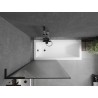 Mexen Next L Badewannenabtrennung 1-flügelig 80 x 150 cm, Streifen, schwarz - 895-080-000-03-09-70