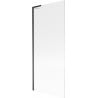 Mexen Next L Badewannenabtrennung 1-flügelig 80 x 150 cm, Streifen, schwarz - 895-080-000-03-09-70