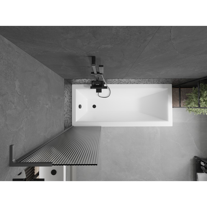 Mexen Next L Duschabtrennung 1-flügelig 50 x 150 cm, gestreift, Gun Metal - 895-050-000-03-09-95
