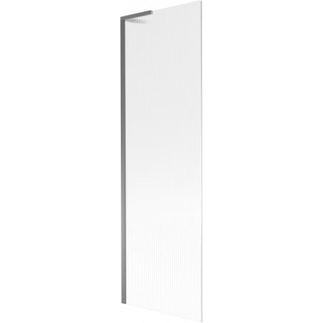 Mexen Next L Badewannenwand 1-flügelig 60 x 150 cm, Streifen, Gun Metal - 895-060-000-03-09-95