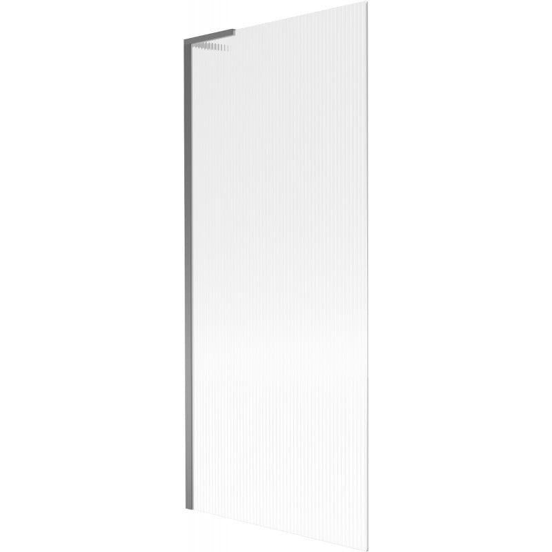 Mexen Next L Badewannenabtrennung 1-flügelig 80 x 150 cm, Streifen, Gun Metal - 895-080-000-03-09-95