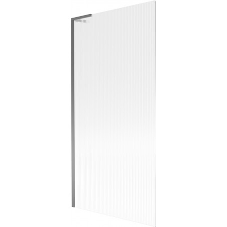 Mexen Next L Badewannenfaltwand 1-flügelig 90 x 150 cm, Streifenmuster, Gun Metal - 895-090-000-03-09-95