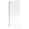 Mexen Next L Badewannenfaltwand 1-flügelig 90 x 150 cm, Streifenmuster, Gun Metal - 895-090-000-03-09-95