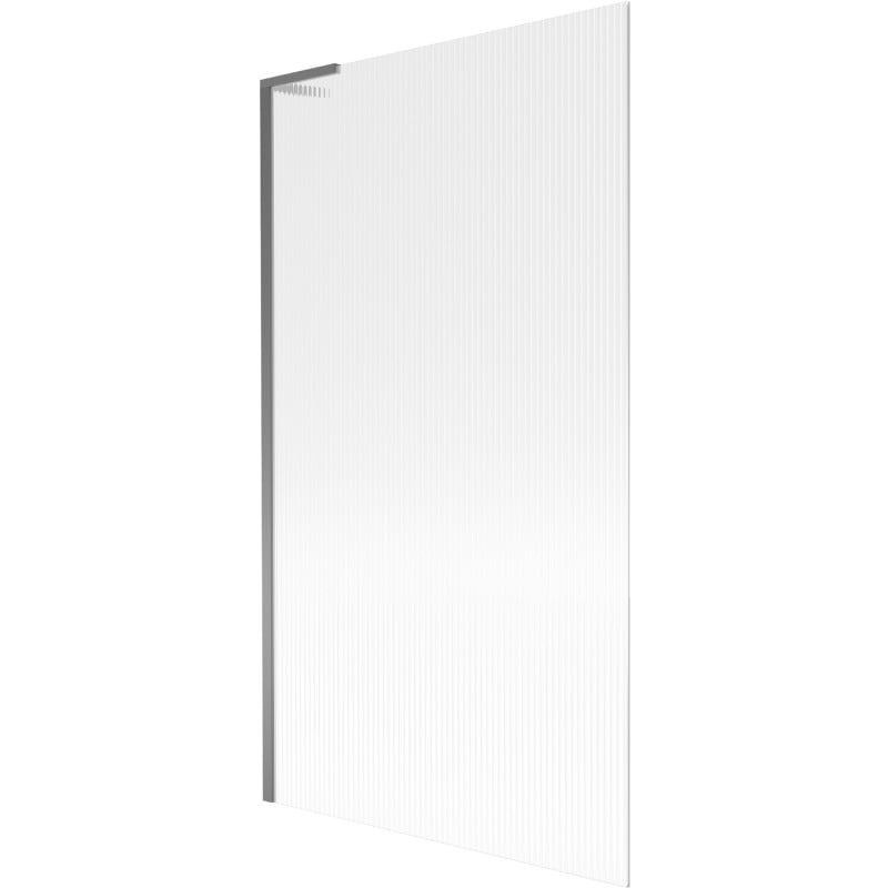 Mexen Next L Badewannenabtrennung 1-flügelig 100 x 150 cm, Streifen, Gun Metal - 895-100-000-03-09-95