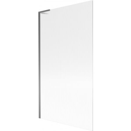 Mexen Next L Badewannenabtrennung 1-flügelig 100 x 150 cm, Streifen, Gun Metal - 895-100-000-03-09-95