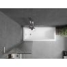 Mexen Next L Badewannen-Faltwand 1-teilig 50 x 150 cm, Streifen, gebürsteter Nickel - 895-050-000-03-09-97