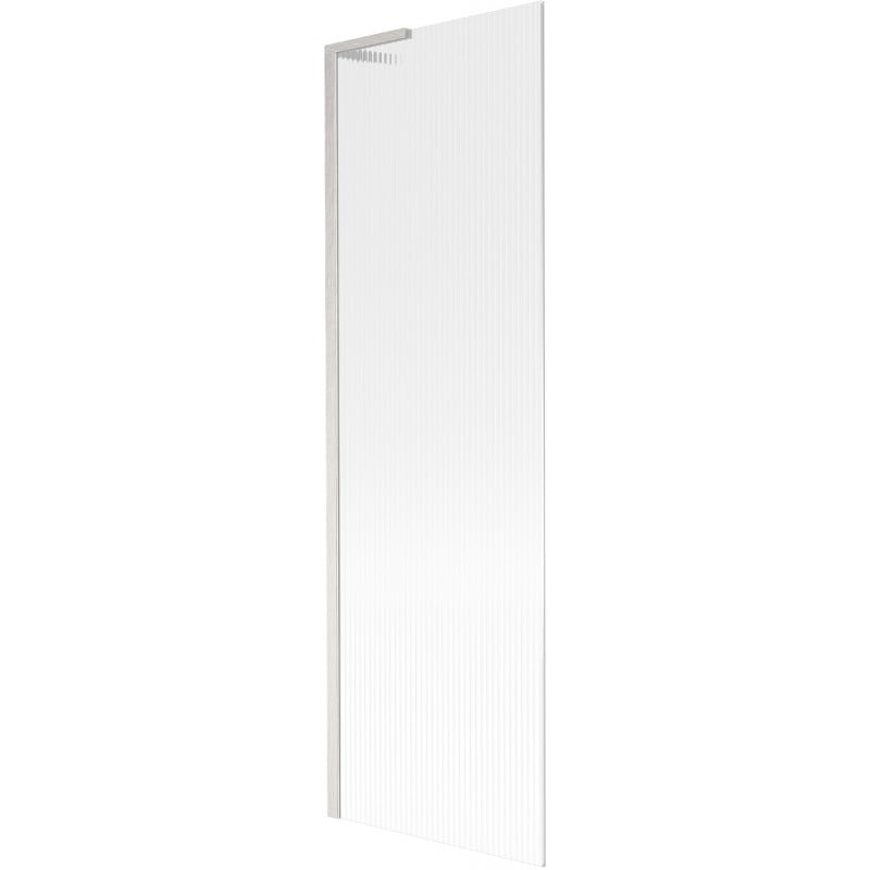 Mexen Next L Badewannenfaltwand 1-flügelig 60 x 150 cm, Streifen, gebürsteter Nickel - 895-060-000-03-09-97