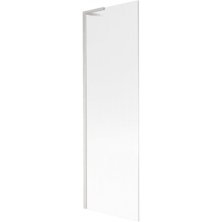 Mexen Next L Badewannenfaltwand 1-flügelig 60 x 150 cm, Streifen, gebürsteter Nickel - 895-060-000-03-09-97