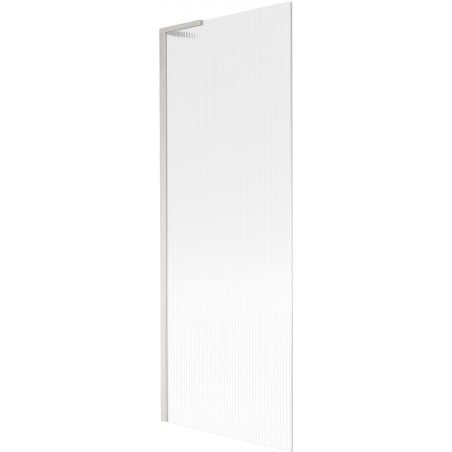 Mexen Next L Badewannen-Paravent 1-flügelig 70 x 150 cm, Streifen, gebürstetes Nickel - 895-070-000-03-09-97