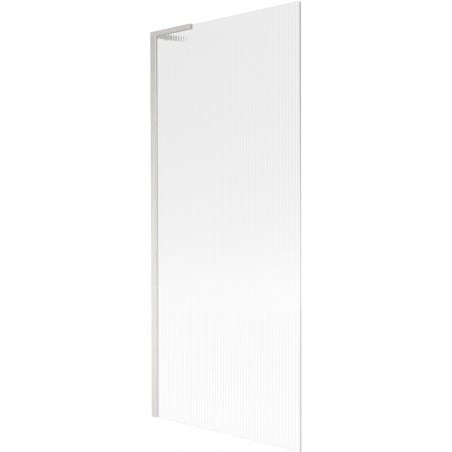 Mexen Next L Badewannenfaltwand 1-flügelig 80 x 150 cm, Streifen, gebürsteter Nickel - 895-080-000-03-09-97