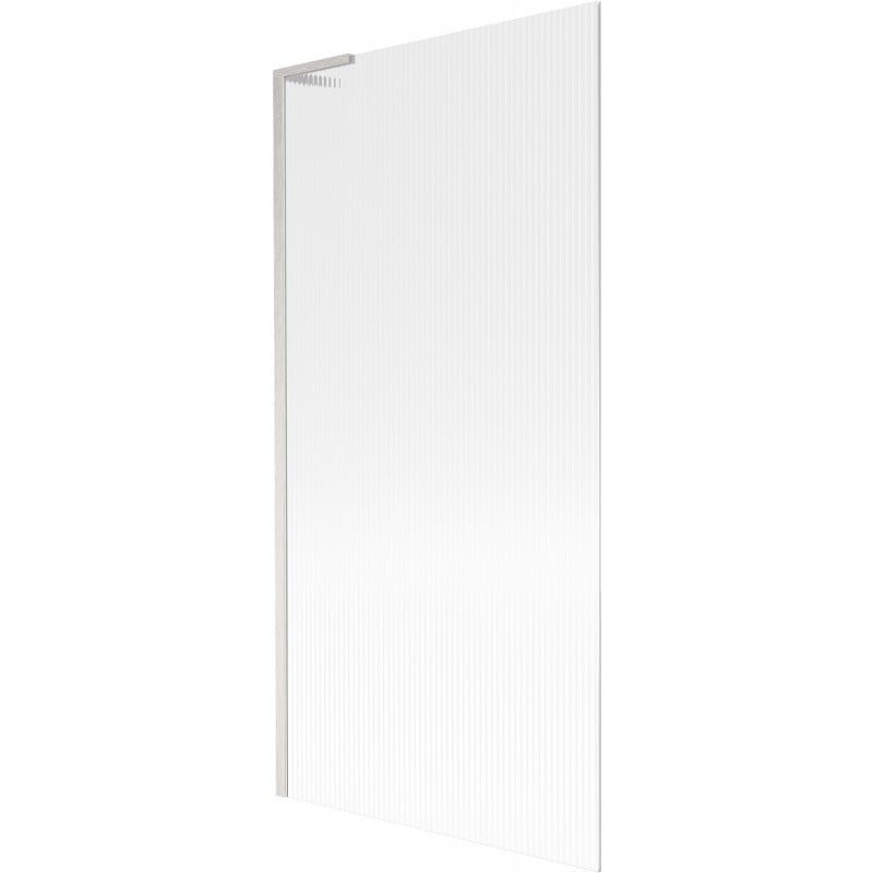 Mexen Next L Badewannenabtrennung 1-flügelig 90 x 150 cm, Streifen, gebürsteter Nickel - 895-090-000-03-09-97