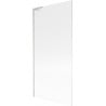 Mexen Next L Badewannenabtrennung 1-flügelig 90 x 150 cm, Streifen, gebürsteter Nickel - 895-090-000-03-09-97
