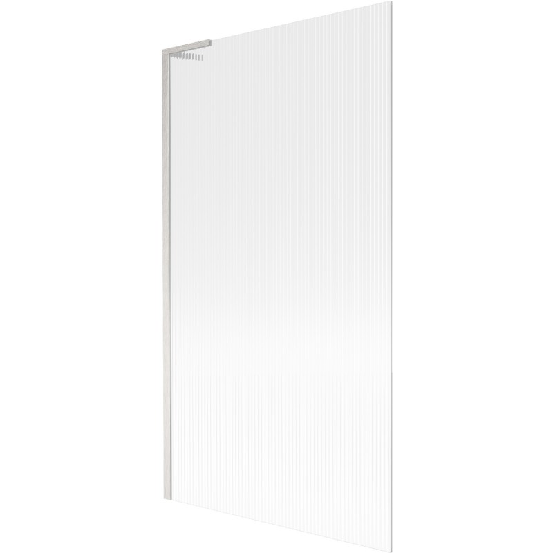 Mexen Next L Badewannenabtrennung 1-flügelig 100 x 150 cm, Streifen, gebürsteter Nickel - 895-100-000-03-09-97