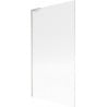 Mexen Next L Badewannenabtrennung 1-flügelig 100 x 150 cm, Streifen, gebürsteter Nickel - 895-100-000-03-09-97