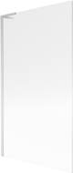 Mexen Next L Badewannenabtrennung 1-flügelig 100 x 150 cm, Streifen, gebürsteter Nickel - 895-100-000-03-09-97