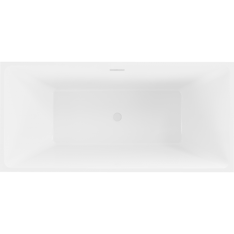 Mexen Nita freistehende Badewanne 170 x 80 cm, weiß, weißer Überlauf - 52091708000-20