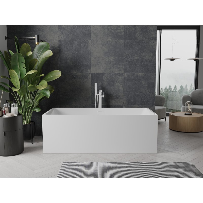 Mexen Nita freistehende Badewanne 170 x 80 cm, weiß, weißer Überlauf - 52091708000-20