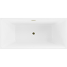 Mexen Nita freistehende Badewanne 170 x 80 cm, weiß, Überlauf gold - 52091708000-50