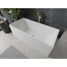 Mexen Nita freistehende Badewanne 170 x 80 cm, weiß, Überlauf gebürstet Gold - 52091708000-55