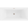 Mexen Nita freistehende Badewanne 170 x 80 cm, weiß, Überlauf Roségold - 52091708000-60