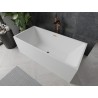 Mexen Nita freistehende Badewanne 170 x 80 cm, weiß, Überlauf Roségold - 52091708000-60
