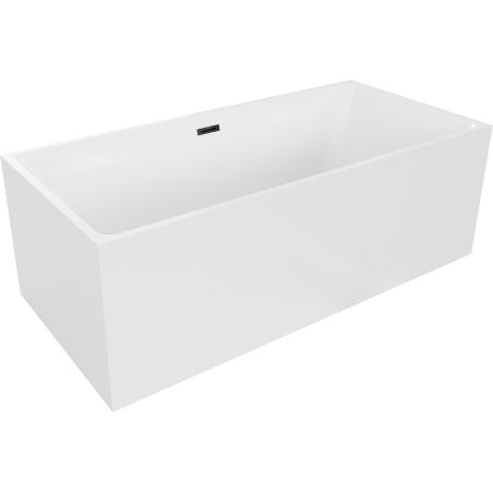 Mexen Nita freistehende Badewanne 170 x 80 cm, weiß, schwarzer Überlauf - 52091708000-70