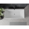 Mexen Nita freistehende Badewanne 170 x 80 cm, weiß, Überlauf gun gray gebürstet - 52091708000-66