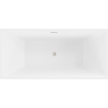 Mexen Nita freistehende Badewanne 170 x 80 cm, weiß, Überlauf gebürsteter Nickel - 52091708000-97