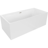 Mexen Nita freistehende Badewanne 170 x 80 cm, weiß, Überlauf gebürsteter Nickel - 52091708000-97