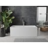 Mexen Nita freistehende Badewanne 170 x 80 cm, weiß, Überlauf gebürsteter Nickel - 52091708000-97