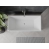 Mexen Nita freistehende Badewanne 170 x 80 cm, weiß, Überlauf gebürsteter Nickel - 52091708000-97