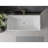 Mexen Nita freistehende Badewanne 170 x 80 cm, weiß/schwarz, Überlauf gold - 52091708075-50