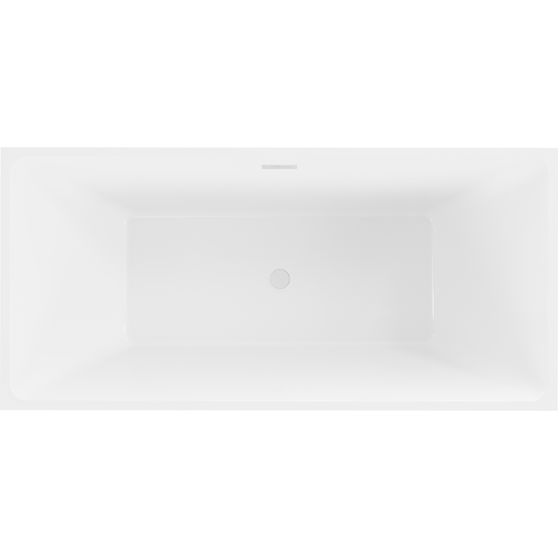 Mexen Nita freistehende Badewanne 170 x 80 cm, weiß/schwarz, weißer Überlauf - 52091708075-20