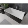 Mexen Nita freistehende Badewanne 170 x 80 cm, weiß/schwarz, Überlauf chrom - 52091708075-01