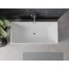 Mexen Nita freistehende Badewanne 170 x 80 cm, weiß/schwarz, Überlauf chrom - 52091708075-01